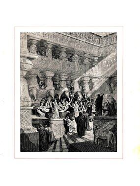 Daniel Interpreting the Writing on the Wall Doré 1953 Ltd Ed Gravure Plate